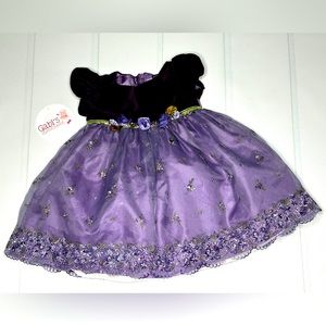 Biscotti Purple and Purple Flowered Formal Dress (18-24M)
